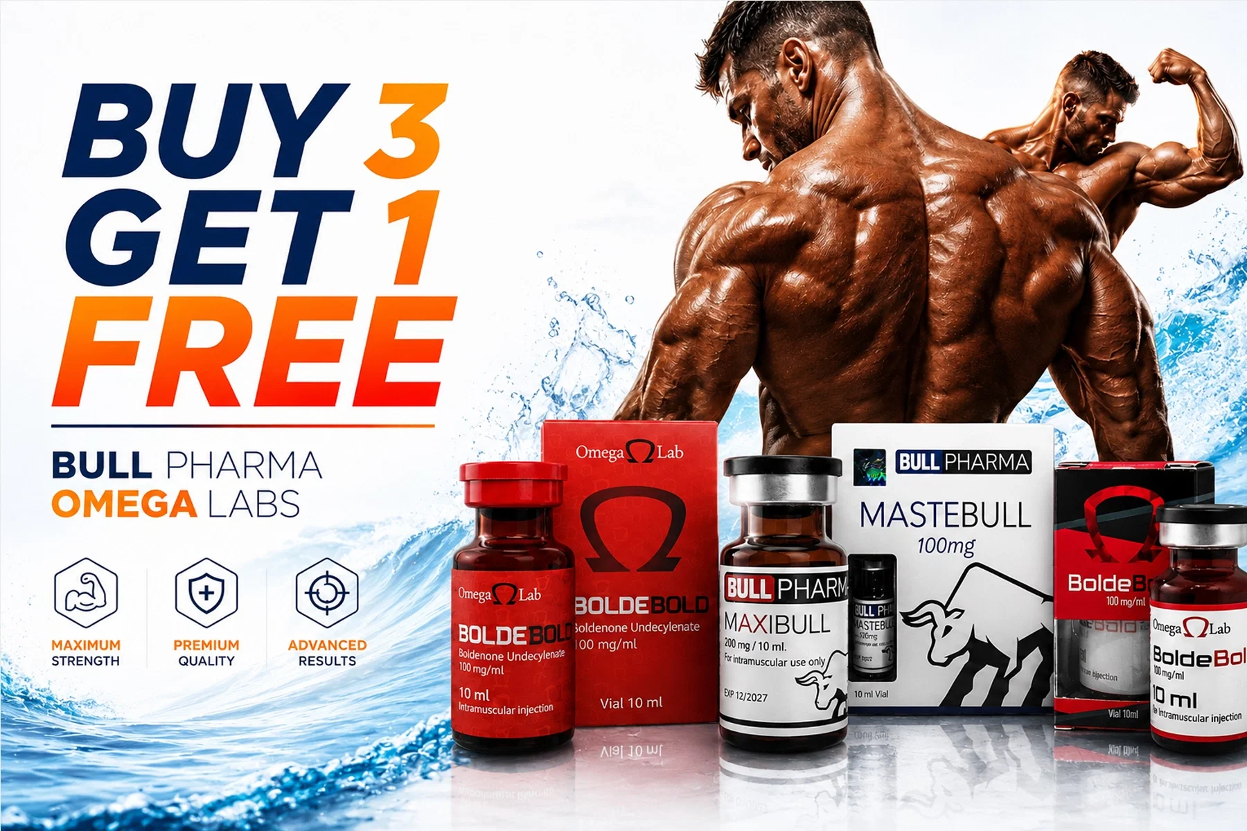 Buy 3 Get 1 Free — Bull Pharma & Omega Labs